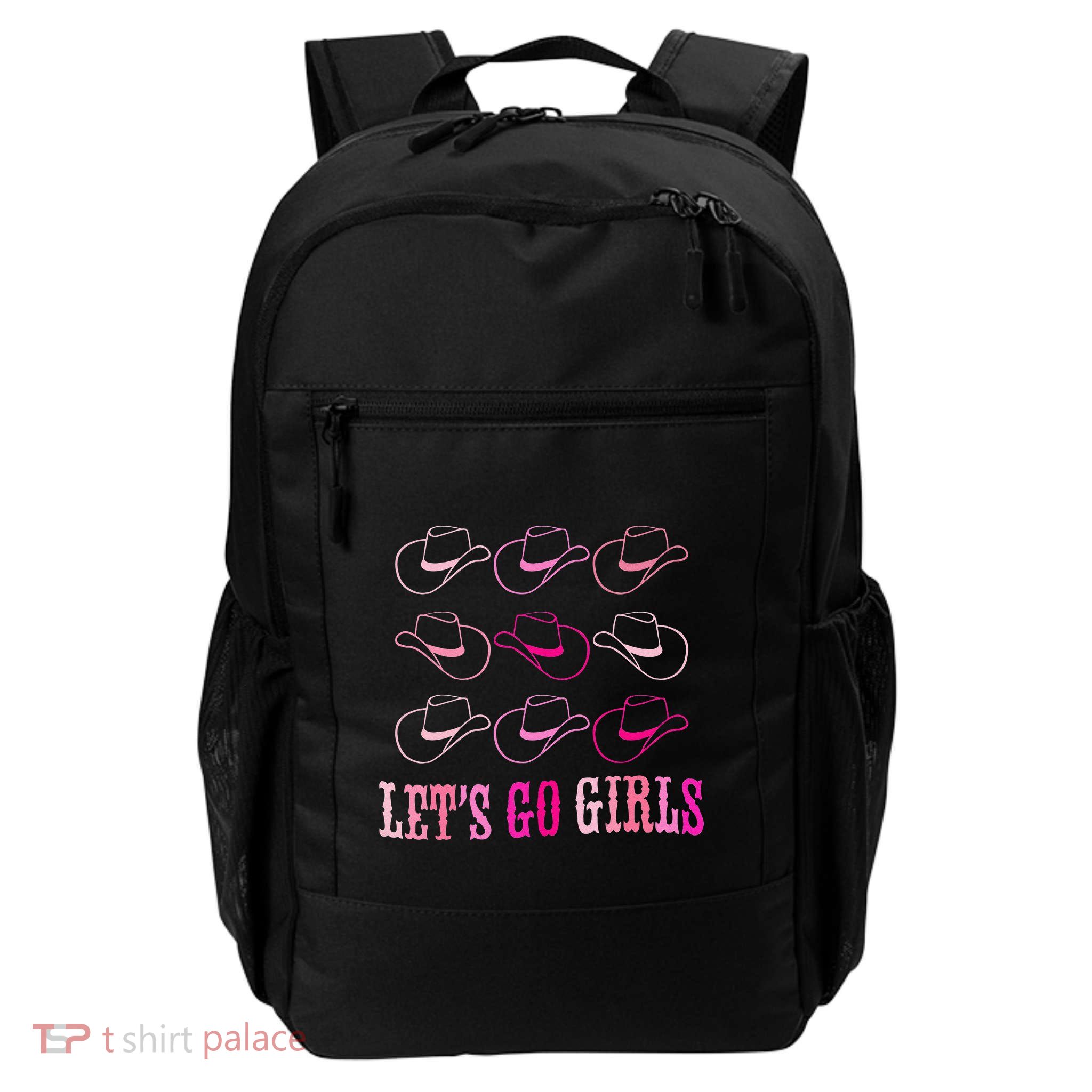 Cowboy Hat Lets Go Girls Western Cowgirls Backpack
