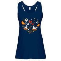 Chickens Heart Love Chicken Lady Women Men Farmer Gift Ladies Essential Flowy Tank