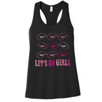 Cowboy Hat LetS Go Western Cowgirls Women's Racerback Tank