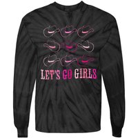 Cowboy Hat LetS Go Western Cowgirls Tie-Dye Long Sleeve Shirt