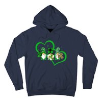 Cute Heart Leopard Gnomes Irish Shamrock St Patrick's Day Hoodie