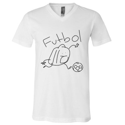 Cheesy Hfj Liam Futbol V-Neck T-Shirt