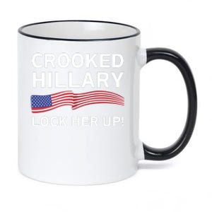 Crooked Hillary Lock Her Up 11oz Black Color Changing Mug