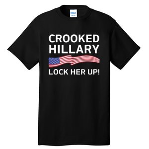 Crooked Hillary Lock Her Up Tall T-Shirt