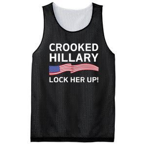 Crooked Hillary Lock Her Up Mesh Reversible Basketball Jersey Tank