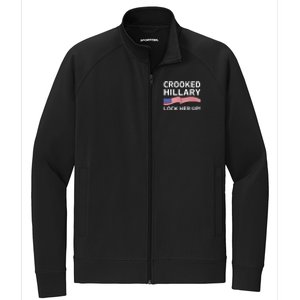 Crooked Hillary Lock Her Up Stretch Full-Zip Cadet Jacket