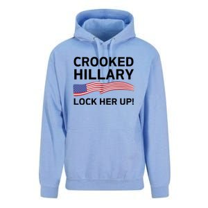 Crooked Hillary Lock Her Up Unisex Surf Hoodie