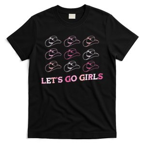 Cow Hat Lets Go Western Cowgirls Pink T-Shirt