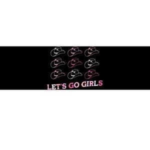 Cow Hat Lets Go Western Cowgirls Pink Bumper Sticker