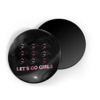 Cow Hat Lets Go Western Cowgirls Pink Magnet