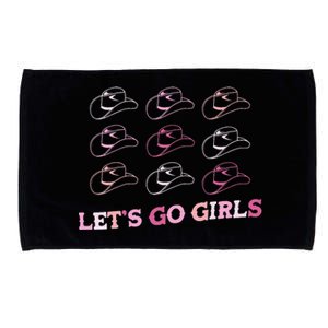 Cow Hat Lets Go Western Cowgirls Pink Microfiber Hand Towel