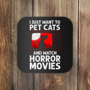 Cute Horror Movie Design For Women Horror Movie Lover Coaster