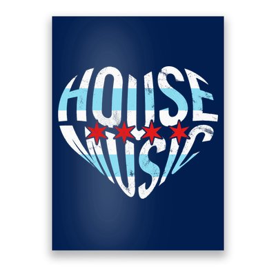 Chicago House Music I Love House Music DJ Poster