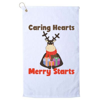 Caring Hearts Merry Starts Christmas Platinum Collection Golf Towel