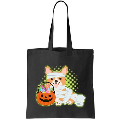 Cute Halloween Mummy Welsh Corgi And Pumpkin Candy Bag