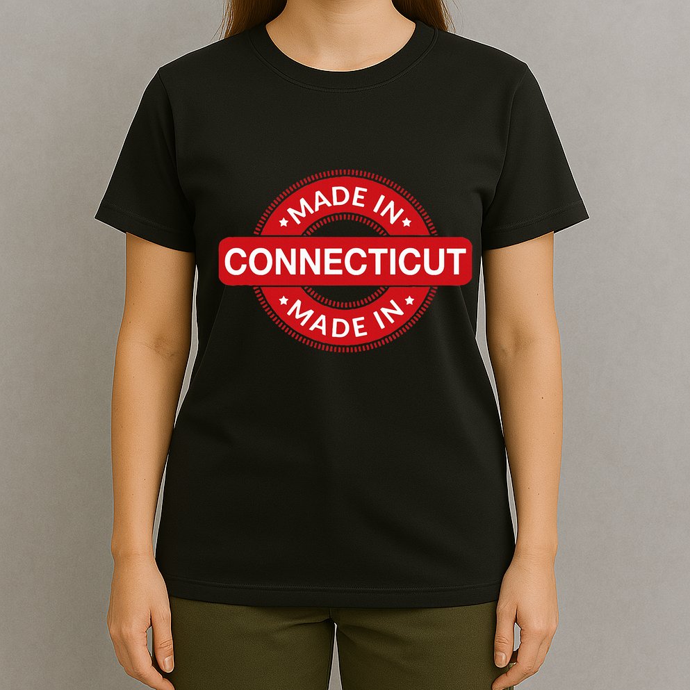 Connecticut Home Made In Connecticut Funny Label T-Shirt