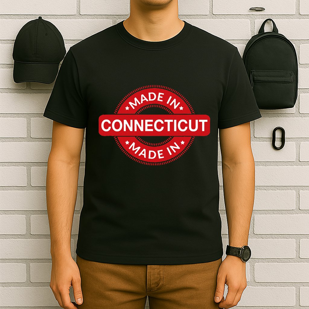 Connecticut Home Made In Connecticut Funny Label T-Shirt