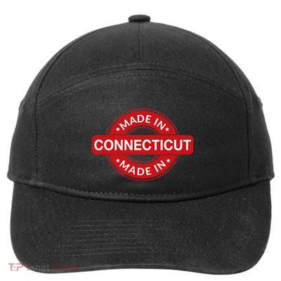 Connecticut Home Made In Connecticut Funny Label 7-Panel Snapback Hat
