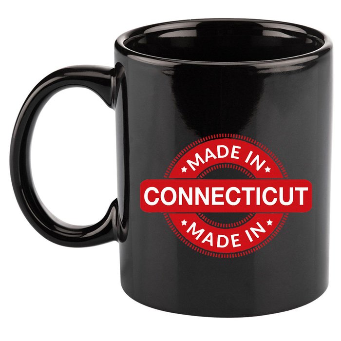 Connecticut Home Made In Connecticut Funny Label 11oz C Handle Ceramic Mug