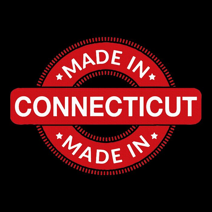 Connecticut Home Made In Connecticut Funny Label Flat Bill Trucker Hat