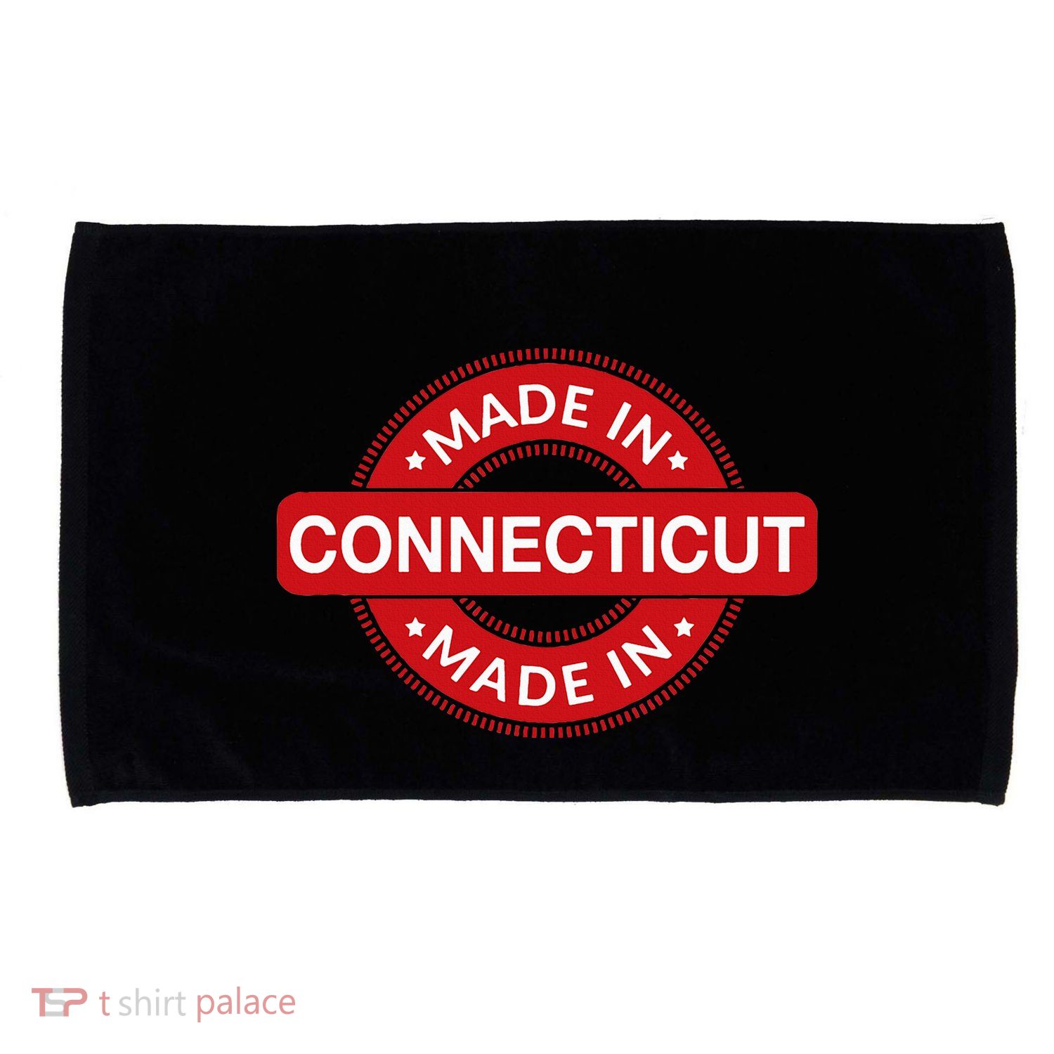 Connecticut Home Made In Connecticut Funny Label Microfiber Hand Towel