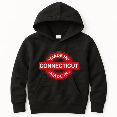 Connecticut Home Made In Connecticut Funny Label Kids Hoodie