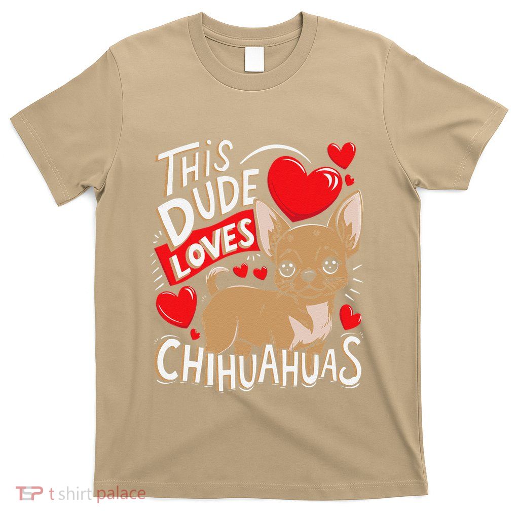 Chihuahua Heart Mom Dad MotherS FatherS ValentineS Day T-Shirt