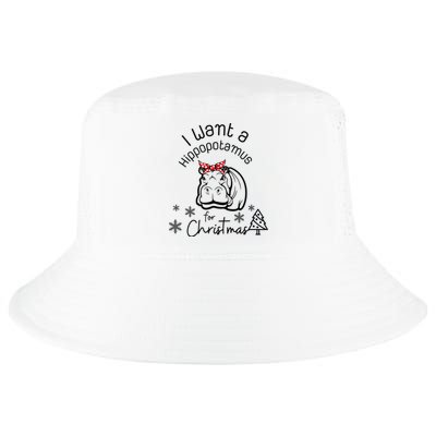 Christmas Hippo Merry Xmas Hippopotamus Happy Holidays Meaningful Gift Cool Comfort Performance Bucket Hat