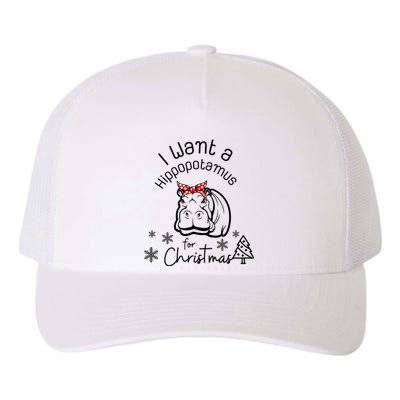 Christmas Hippo Merry Xmas Hippopotamus Happy Holidays Meaningful Gift Yupoong Adult 5-Panel Trucker Hat