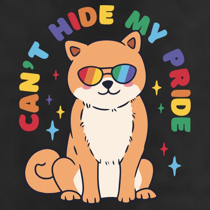 Can't Hide My Pride LGBTQ Dog 7 Panel Mesh Trucker Snapback Hat