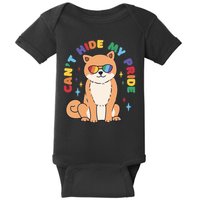 Can't Hide My Pride LGBTQ Dog Baby Bodysuit