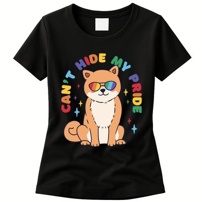 Can't Hide My Pride LGBTQ Dog Womens T-Shirt