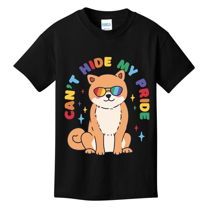 Can't Hide My Pride LGBTQ Dog Kids T-Shirt