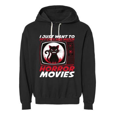 Cute Horror Movie Design Horror Movie Lover Garment-Dyed Fleece Hoodie