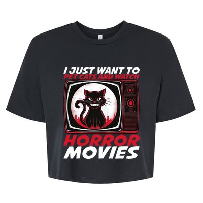 Cute Horror Movie Design Horror Movie Lover Bella+Canvas Jersey Crop Tee