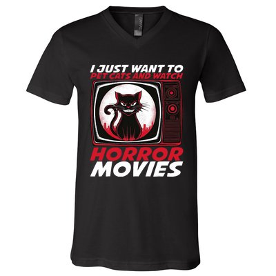 Cute Horror Movie Design Horror Movie Lover V-Neck T-Shirt