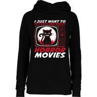 Cute Horror Movie Design Horror Movie Lover Womens Funnel Neck Pullover Hood