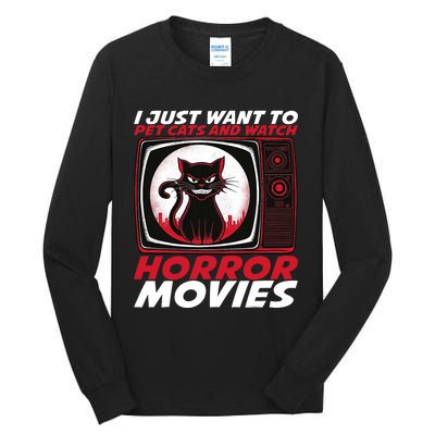 Cute Horror Movie Design Horror Movie Lover Tall Long Sleeve T-Shirt