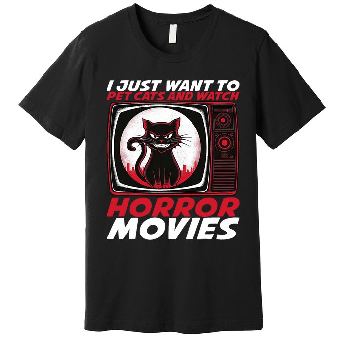 Cute Horror Movie Design Horror Movie Lover Premium T-Shirt