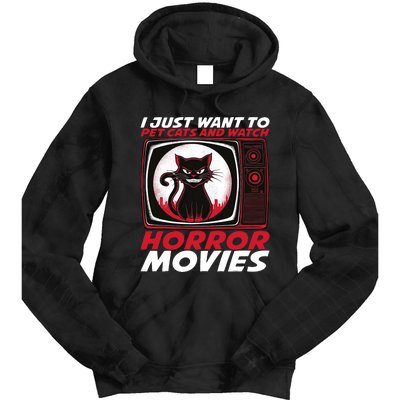 Cute Horror Movie Design Horror Movie Lover Tie Dye Hoodie