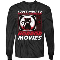 Cute Horror Movie Design Horror Movie Lover Tie-Dye Long Sleeve Shirt