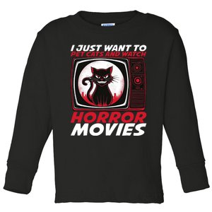 Cute Horror Movie Design Horror Movie Lover Toddler Long Sleeve Shirt