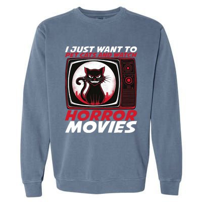 Cute Horror Movie Design Horror Movie Lover Garment-Dyed Sweatshirt