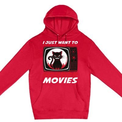 Cute Horror Movie Design Horror Movie Lover Premium Pullover Hoodie