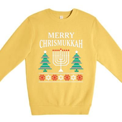 Christmas Hanukkah Merry Chrismukkah Premium Crewneck Sweatshirt