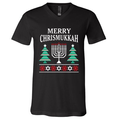 Christmas Hanukkah Merry Chrismukkah V-Neck T-Shirt