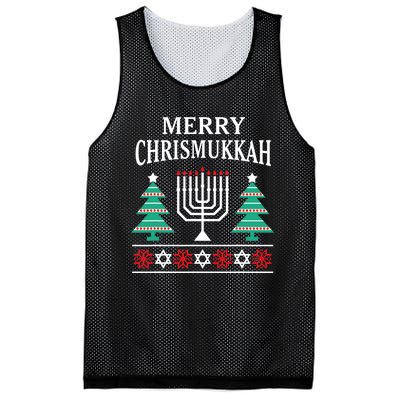 Christmas Hanukkah Merry Chrismukkah Mesh Reversible Basketball Jersey Tank