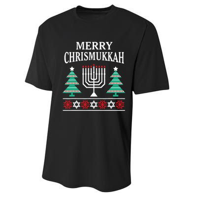 Christmas Hanukkah Merry Chrismukkah Performance Sprint T-Shirt