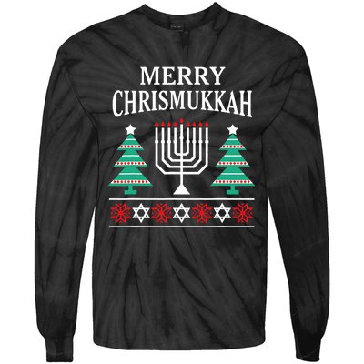 Christmas Hanukkah Merry Chrismukkah Tie-Dye Long Sleeve Shirt