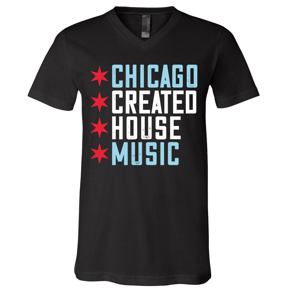 Chicago House Music Vintage DJ EDM V-Neck T-Shirt